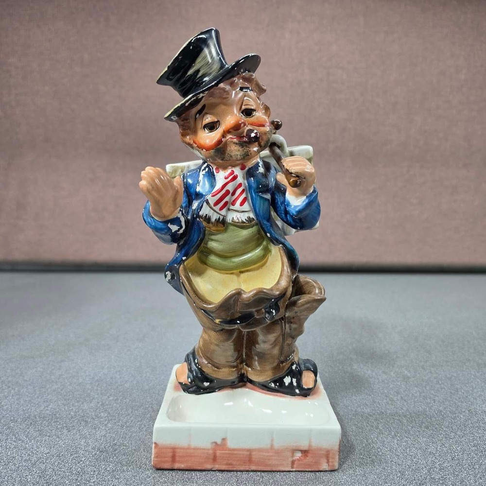 Vintage Ceramic Hobo Figurine Dresser Valet/Desk Organizer Fair Condition